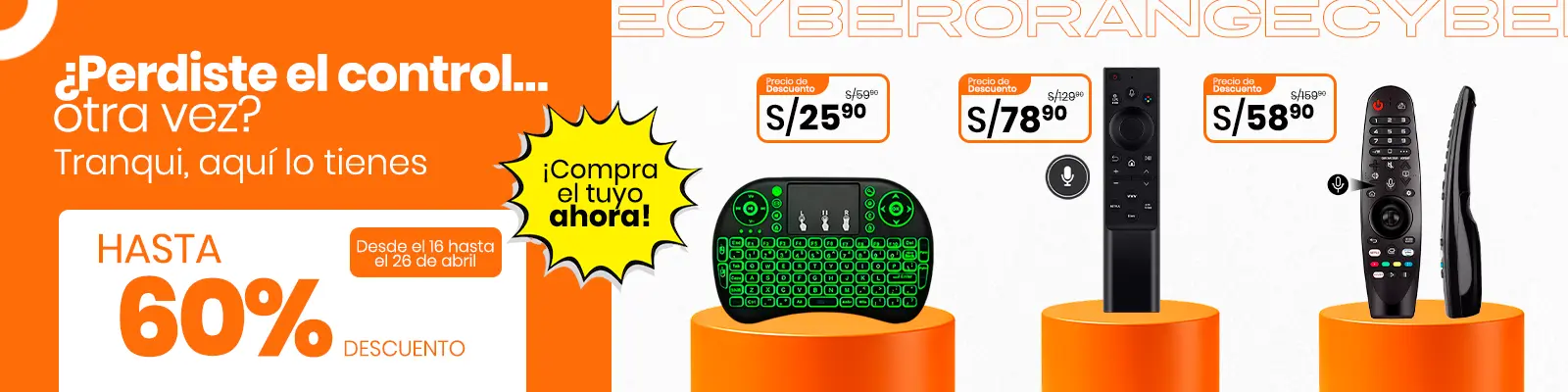 BANNER DESCUENTO ACCESORIO PARA TV Y VIDEO