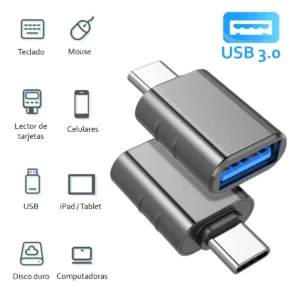 Adaptador USB Hembra a USB Tipo C Macho Essager - imagen secundaria