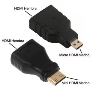 Adaptador Hdmi Hembra A Mini Hdmi Y Micro Hdmi Macho - imagen secundaria