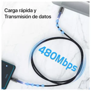 Cable Carga Rápida Usb C a Usb C 100w 2 m Essager - imagen secundaria