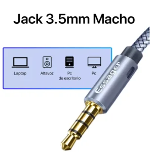 Cable Adaptador 3.5mm Micrófono y Audio Trs a Trrs - imagen secundaria