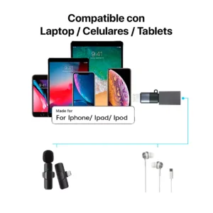 Adaptador Tipo C a Lightning iPhone para Micrófonos o Audífonos - imagen secundaria