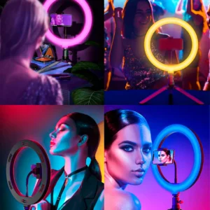 Aro De Luz Led 30 cm RGB Tik Tok Redes + Trípode Multifuncional - imagen secundaria