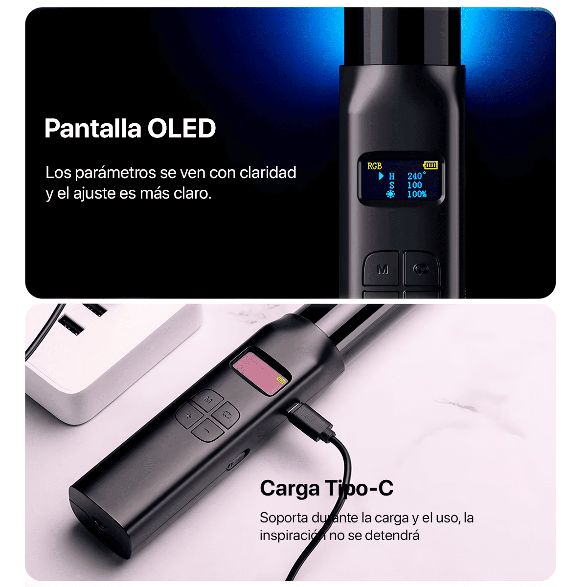 Ulanzi VL119 barra de luz LED de iluminación continua para estudio y video.