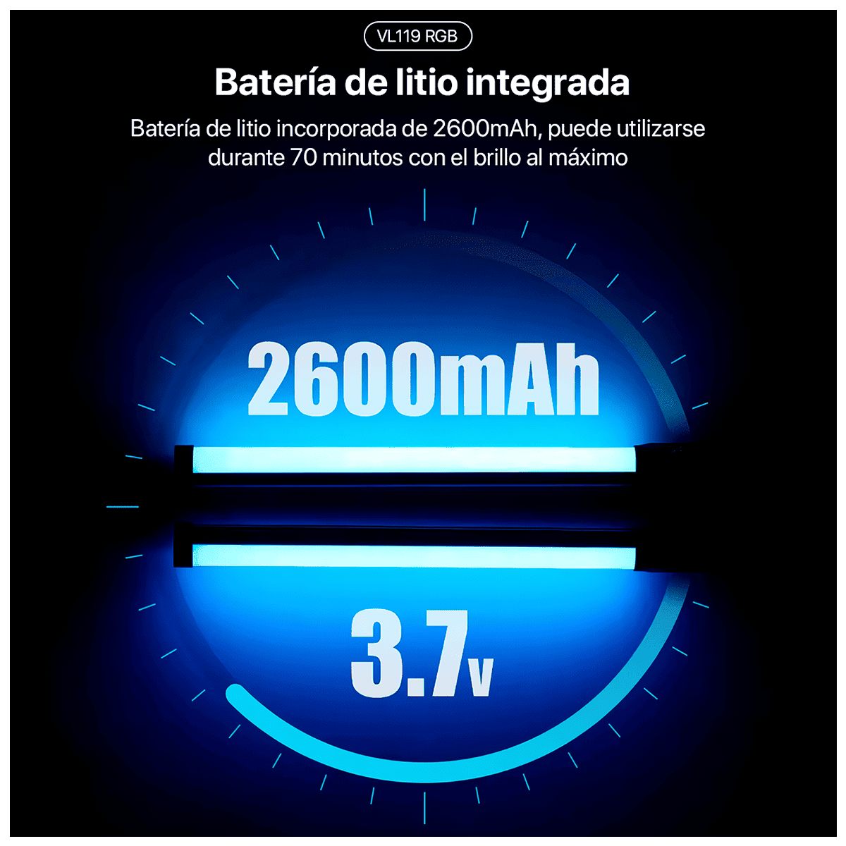 Ulanzi VL119 barra de luz LED ideal para grabación de video y streaming.