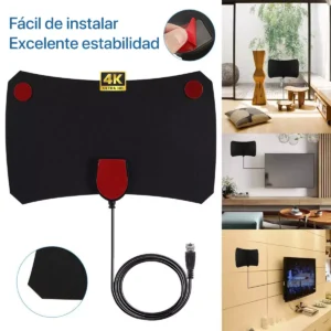 Antena Digital para Tv Tdt Canales Hd Ultra Plana - imagen secundaria