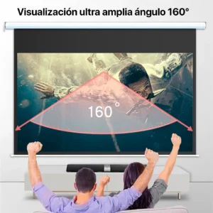 Ecran de Pared Enrollable Manual 120″ Pantalla Blanco H120M - imagen secundaria