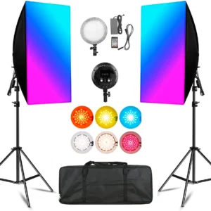 Kit de iluminación Softbox Profesional RGB Weifeng LED-30RGB - imagen secundaria