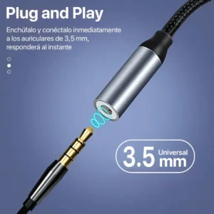 Cable convertidor de audio USB Tipo C a Jack Para Auriculares - imagen secundaria