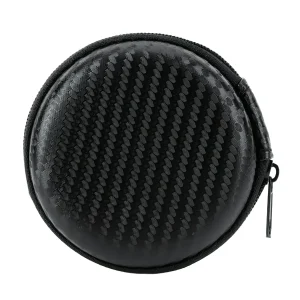 Estuche De Almacenamiento Circular Para Auriculares Negro - imagen secundaria