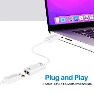 Adaptador De DisplyPort a Hdmi Blanco - imagen secundaria