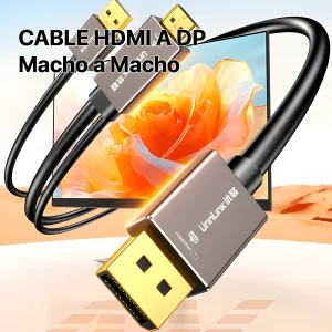 Cable HDMI a DisplayPort Unnlink 1710 4K a 60Hz 2K a 144Hz - imagen secundaria