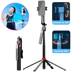 Palo Selfie Q185 180CM Con Seguimiento Facial Y Bluetooth - imagen secundaria