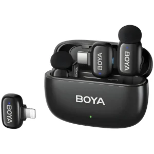 BOYA Mini-12 Micrófono Lavalier Inalámbrico Dual USB-C y Lightning Compatible con iPhone, Android - imagen secundaria