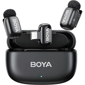 BOYA Mini-14 Micrófono Inalámbrico USB-C Negro Ideal para Grabación - imagen secundaria