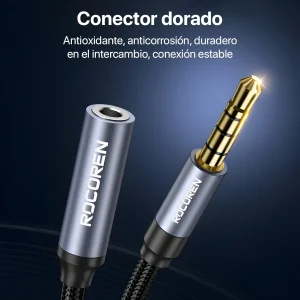 Cable de extensión de audio auxiliar Rocoren de 1m - imagen secundaria