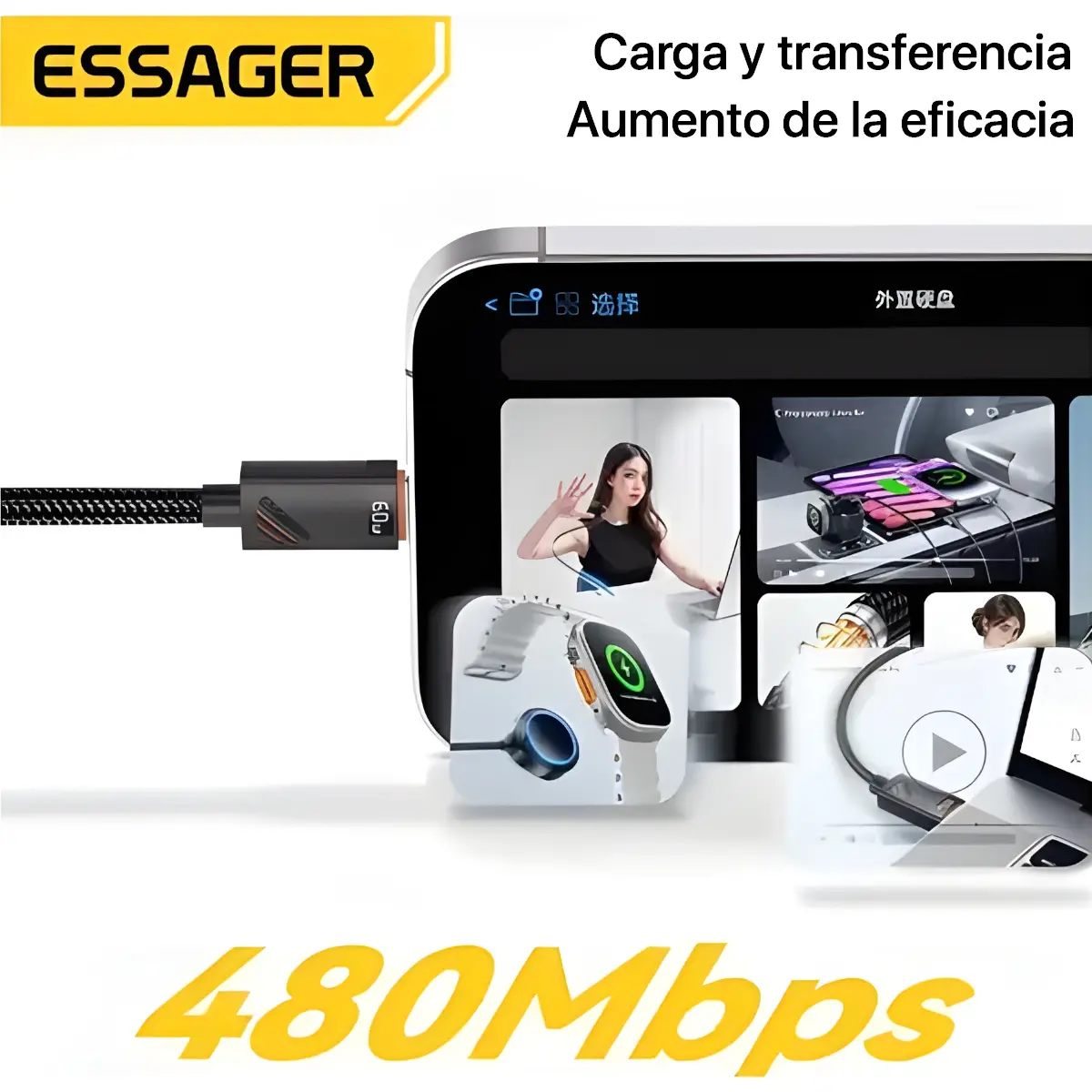 ESSAGER Cable de Carga
