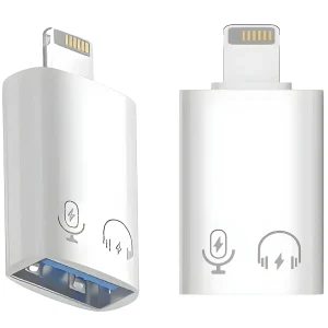 Adaptador USB 3.0 Hembra a Lightning Macho Color Blanco - imagen secundaria