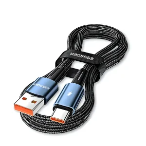 Cable de Carga Rápida 1M Essager 120W de USB A-USB C Azul - imagen secundaria