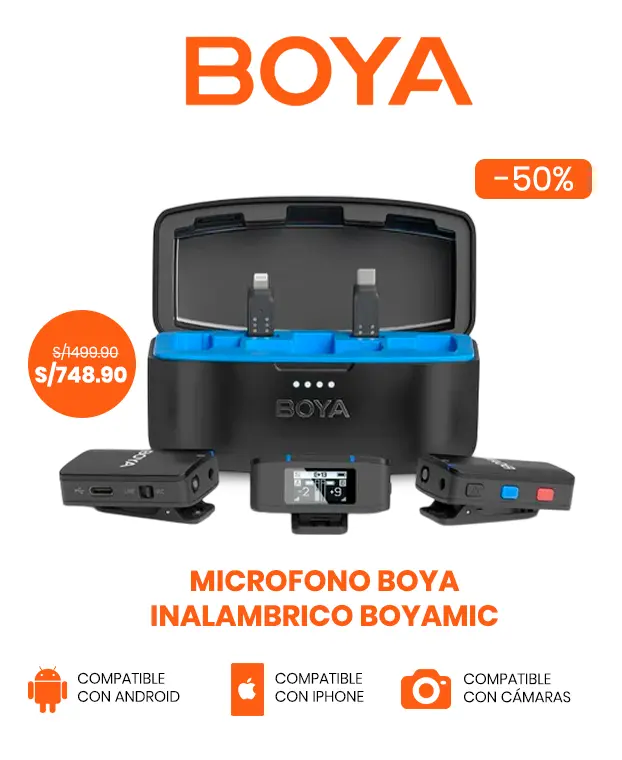 Micrófono profesional Boya Boyamic en Grupo Orange