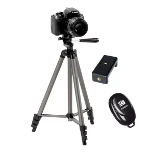 Trípode Weifeng 1.25 m con adaptador para celular y disparador Bluetooth original en Perú