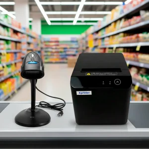 Combo Impresora Térmica XP-T80Q con lector Netum NT-1228BC con Soporte - imagen secundaria