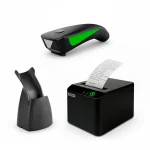 Combo Impresora térmica Xprinter XP-T80Q con lector Netum C740 y soporte rígido original.