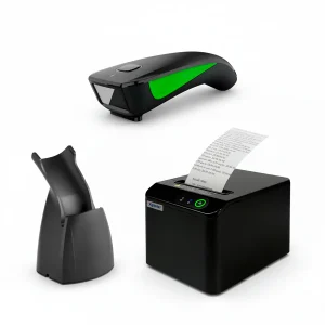 combo-impresora-xp-t80q-lector-netum-c740-soporte Combo Impresora térmica Xprinter XP-T80Q con lector Netum C740 y soporte rígido original.