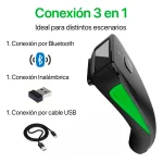 Lector Netum C740 con triple conexión: Bluetooth, inalámbrica 2.4 GHz y cable USB.