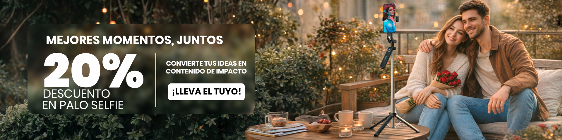 Palo selfie estable para vlogging y creadores de contenido, compatible con smartphones y cámaras