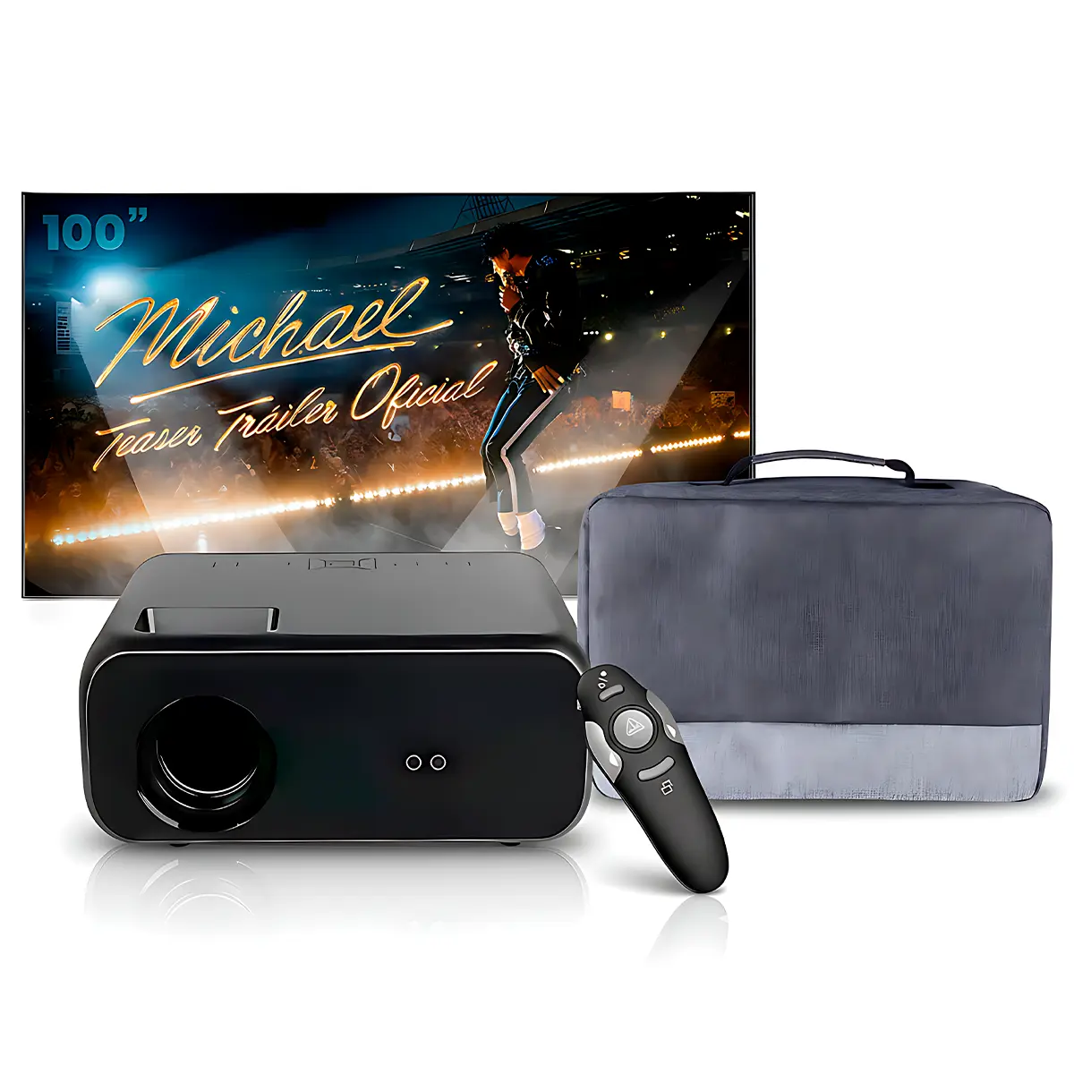 proyector SD550 enfoque manual ecran 100 bolso