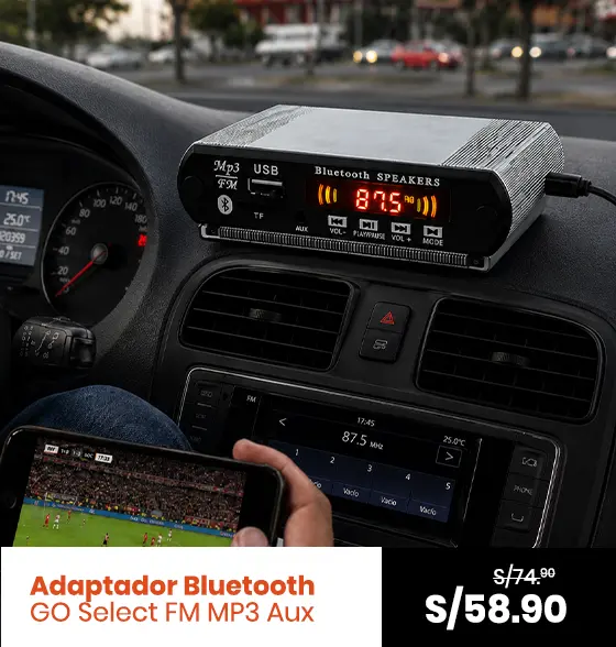 Adaptador Bluetooth go select FM MP3 AUX