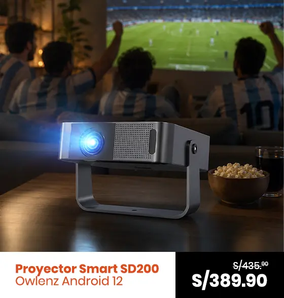 Proyector smart sd200 owlenz Android 12 Cine en casa