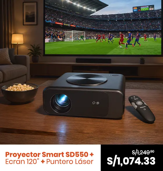Proyector Smart SD550 Ecran120 Puntero Láser