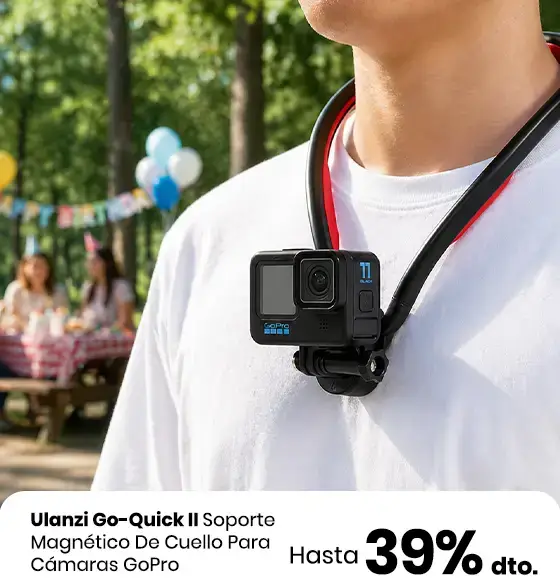 Ulanzi Go-Quick II soporte magnetico de cuello para camara GoPro