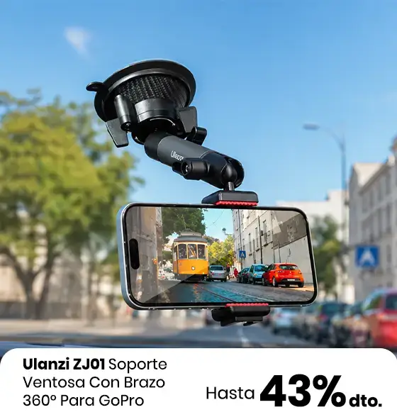 Ulanzi ZJ01 soporte ventosa con brazo 360 GoPro